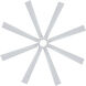 Size Matters 65 inch Matte White Downrod Ceiling Fan