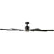 Aura 72 inch Brushed Nickel and Matte Black with Matte Black Blades Downrod Ceiling Fan in Brushed Nickel Matte Black
