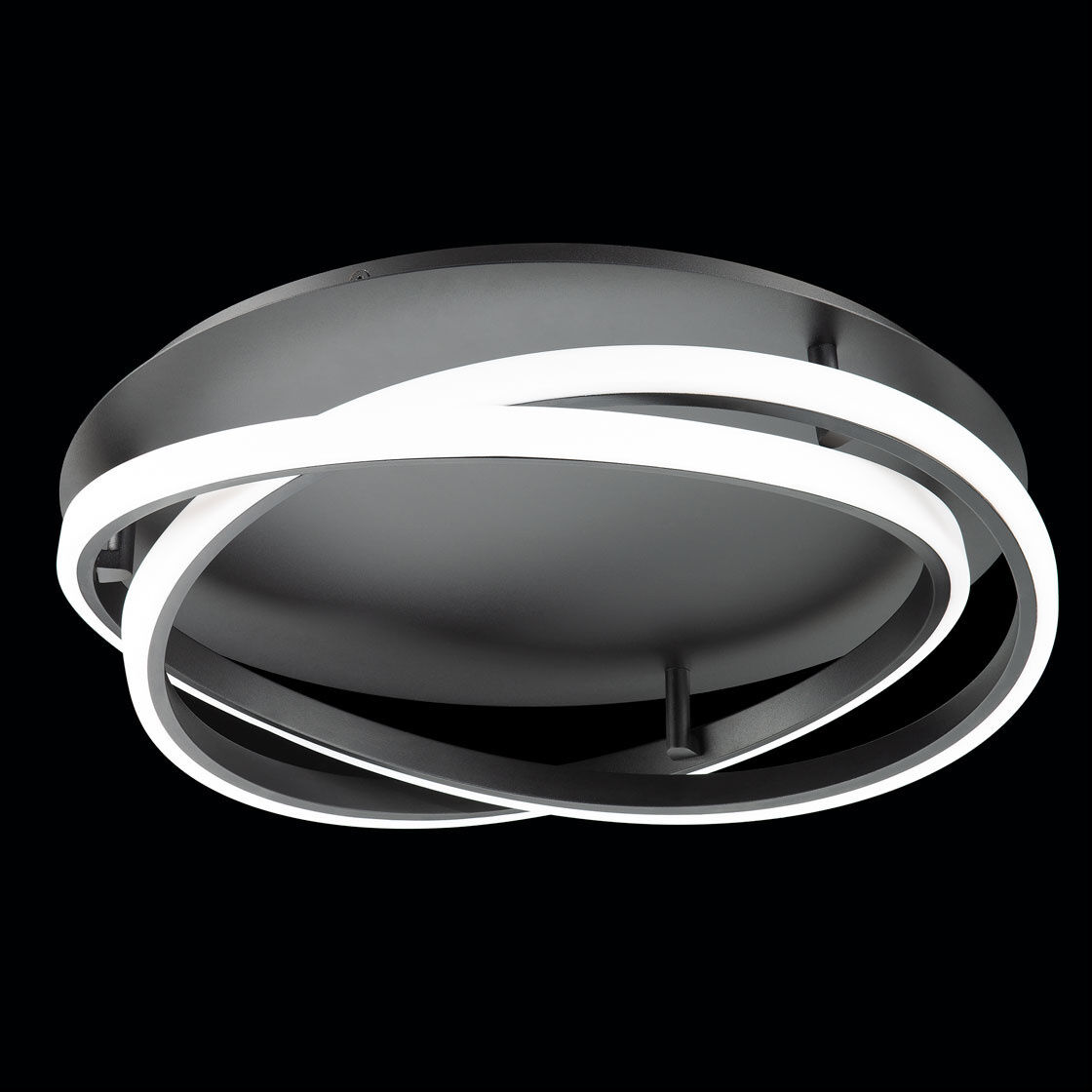 Veloce 1 Light 18 inch Black Flush Mount Ceiling Light