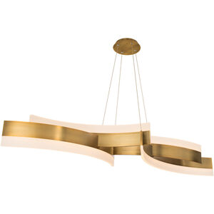 Arcs LED 8 inch Aged Brass Chandelier Ceiling Light
