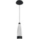 Mystic LED 3.75 inch Black Pendant Ceiling Light in false