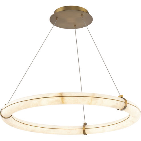 Clique 1 Light 31 inch Aged Brass Pendant Ceiling Light