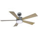 Wynd 52 inch Graphite Weathered Gray with Weathered Gray Blades Downrod Ceiling Fan in 3000K, Smart Ceiling Fan