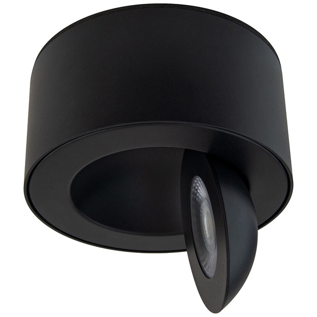 I Spy 1 Light 5 inch Black Outdoor Flush Mount in 3500K