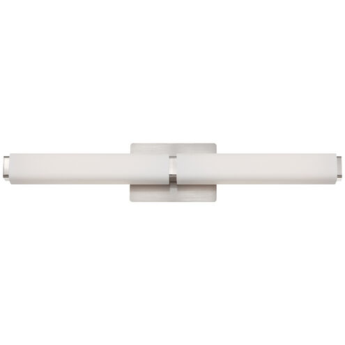 Vogue LED 27 inch Brushed Nickel Bath Vanity & Wall Light in 3000K, 27in.