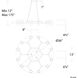 Dashe LED 36 inch Aged Brass Indoor Hanging Lighting Ceiling Light