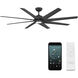 Roboto XL 70 inch Matte Black Downrod Ceiling Fan in 2700K