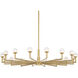 Glammis LED 33 inch Vintage Brass Chandelier Ceiling Light