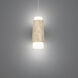 Chauncey LED 5.13 inch Beige Travertine and Aged Brass Mini-Pendant Ceiling Light in 4000K
