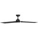 Roboto 62 inch Matte Black Downrod Ceiling Fan, Smart Ceiling Fan