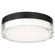 Pi LED 9 inch Black Flush Mount Ceiling Light in 3500K, 9in.