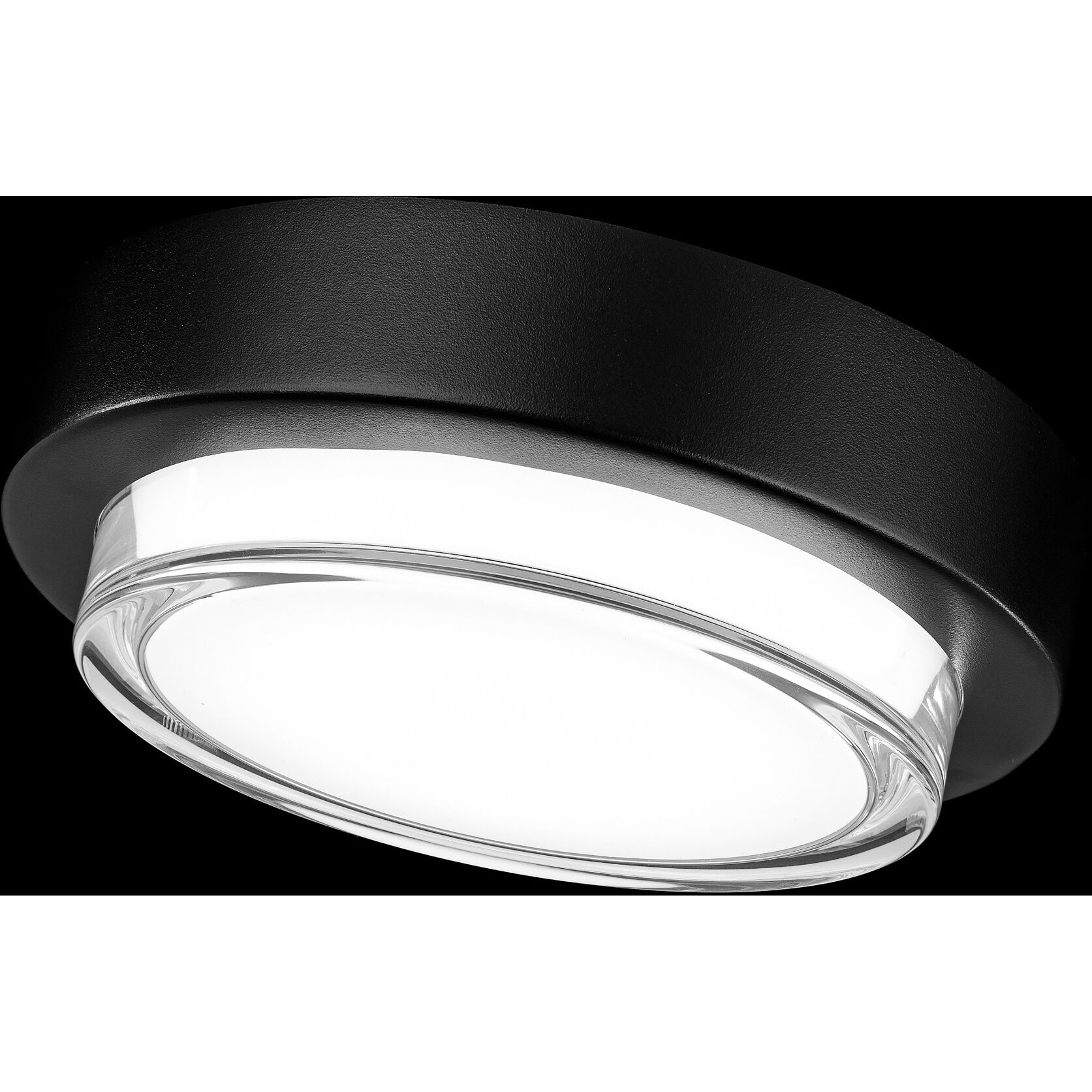 Kind LED 8 inch Black Flush Mount Ceiling Light in 3500K