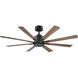 Size Matters 56 inch Matte Black Distressed Koa with Distressed Koa Blades Ceiling Fan