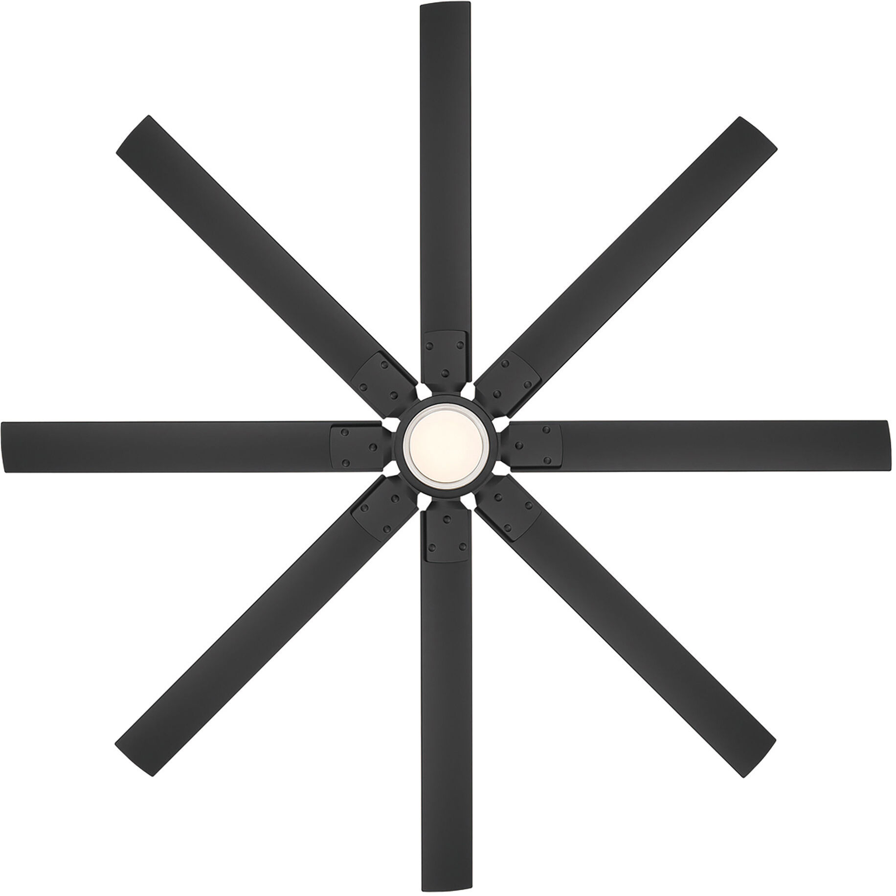 Renegade 66 inch Matte Black Downrod Ceiling Fan in 3000K, Smart Ceiling Fan