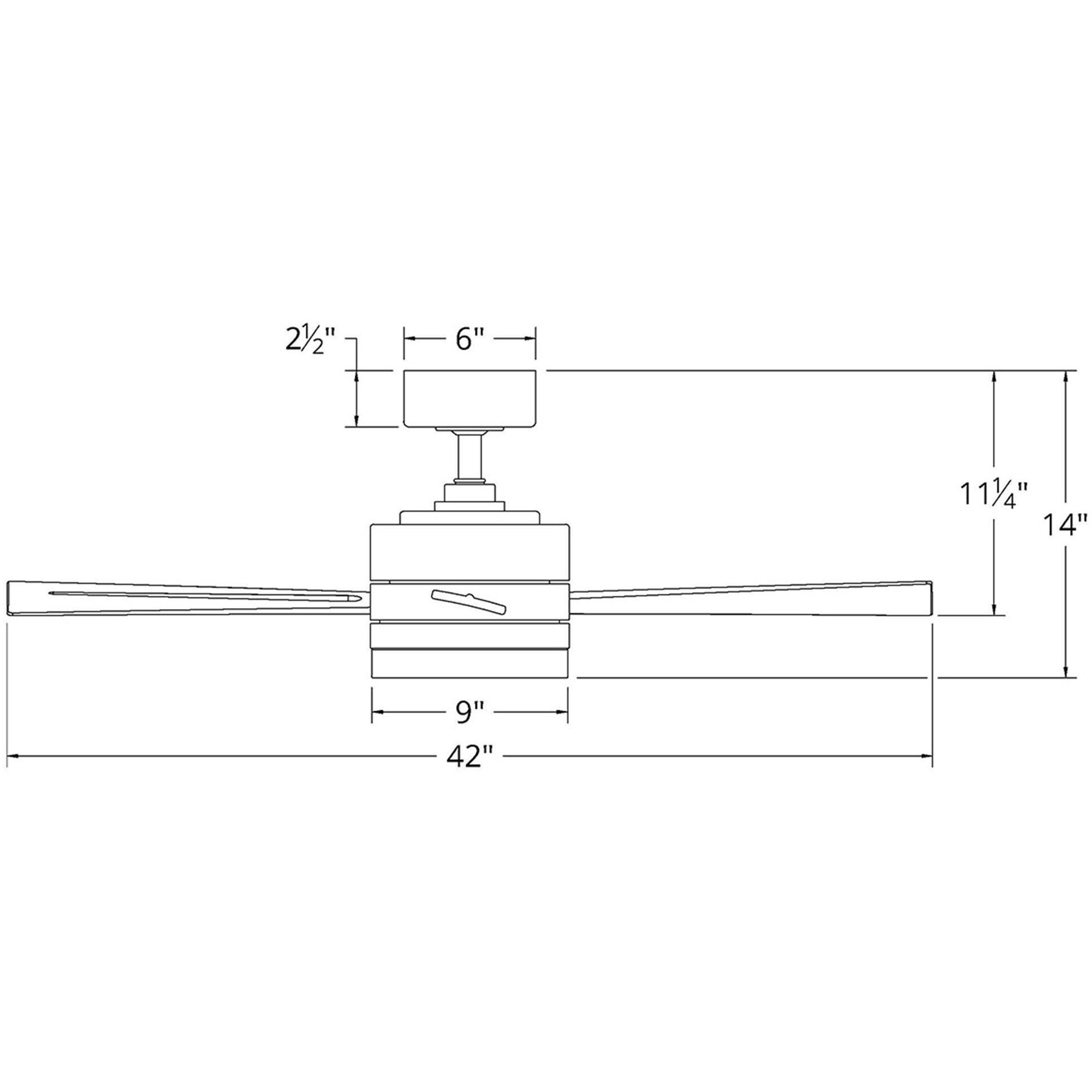 Wynd 42 inch Stainless Steel Downrod Ceiling Fan in 3500K