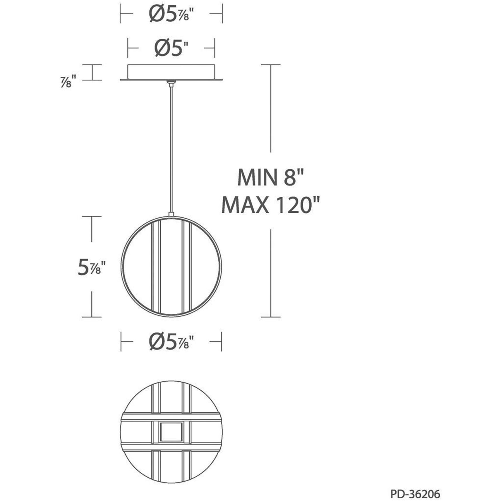 Carillion 1 Light 6 inch Black Mini Pendant Ceiling Light