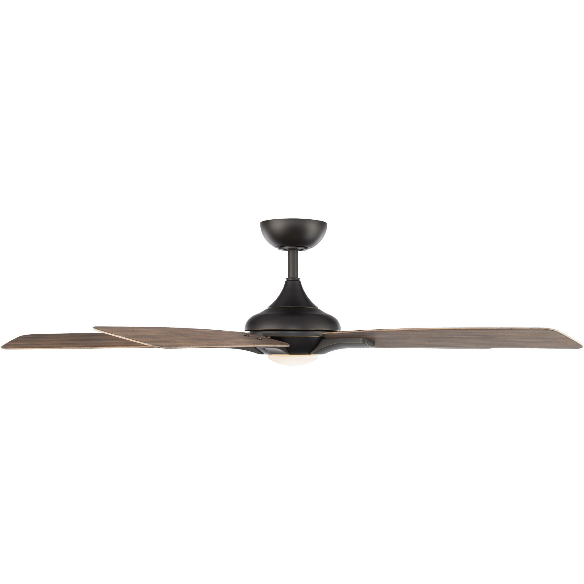 Mykonos 5 60 inch Oil Rubbed Bronze and Barn Wood with Barn Wood Blades Downrod Ceiling Fan in 2700K, Oil Rubbed Bronze Barn Wood