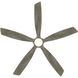 Zephyr 62 inch Graphite and Weathered Wood with Weathered Wood Blades Downrod Ceiling Fan in Graphite Weathered Wood