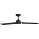 Roboto 52 inch Matte Black Downrod Ceiling Fan, Smart Ceiling Fan