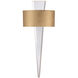 Palladian LED 3 inch Gold Leaf ADA Wall Sconce Wall Light in 10in.