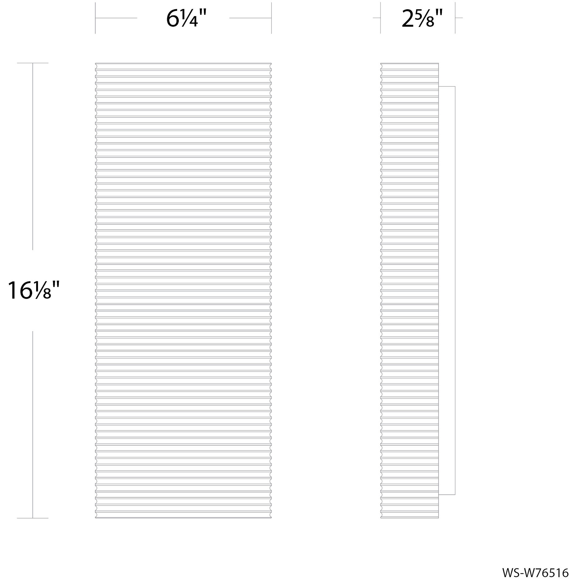 Pillar LED 16.13 inch Black Outdoor Wall Lighting in 3500K