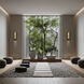 Cadey LED 2.88 inch Beige Travertine and Aged Brass ADA Wall Sconce Wall Light