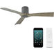 Aviator 54 inch Graphite and Weathered Gray with Weathered Gray Blades Flush Mount Ceiling Fan in Graphite Weathered Gray, Flush Mounted, Smart Ceiling Fan