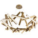 Chaos LED 61 inch Aged Brass Chandelier Ceiling Light in 61in., 31