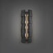 Formation LED 24 inch Basalt Stone and Black Outdoor Wall Light