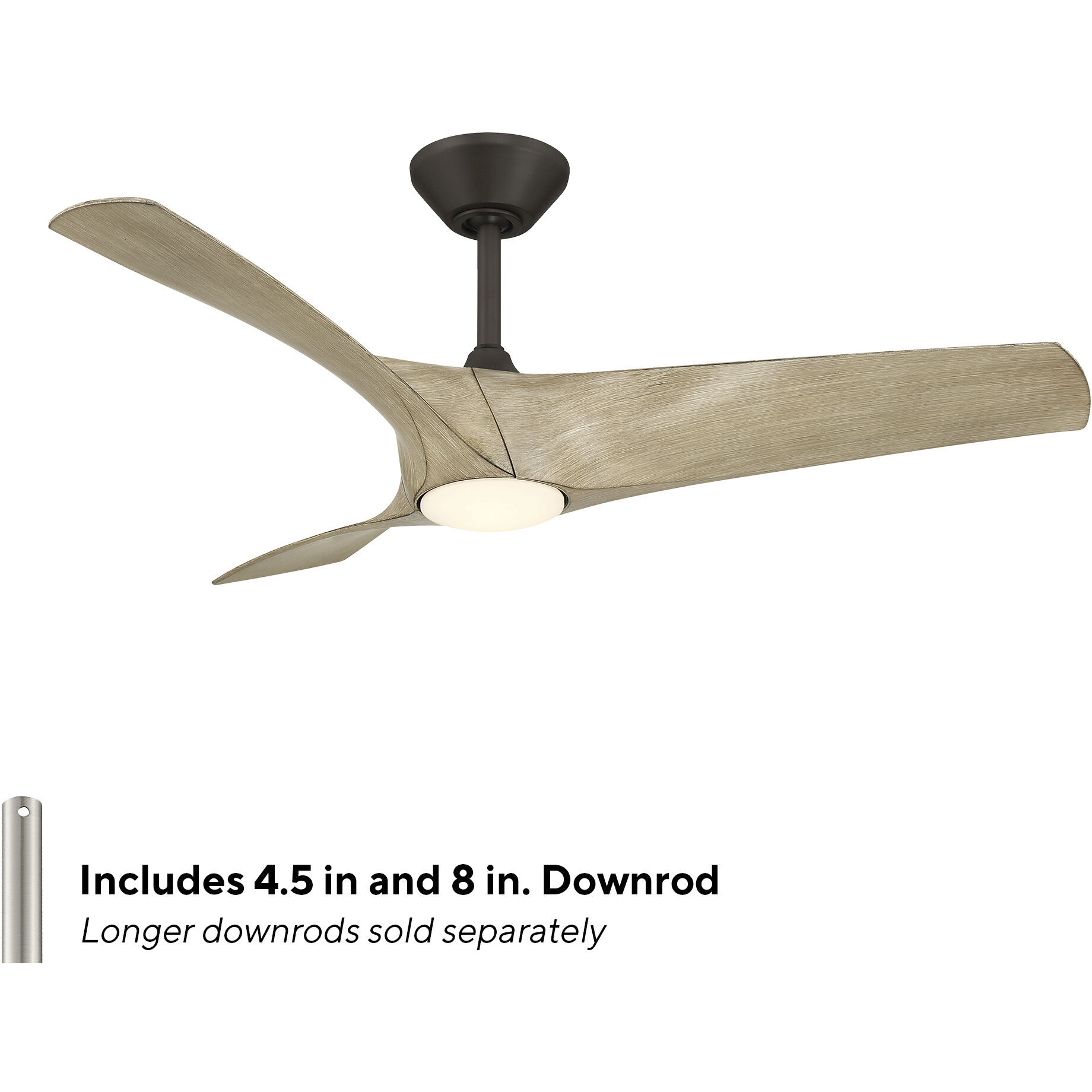 Zephyr 52 inch Bronze White Oak with White Oak Blades Ceiling Fan