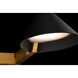 Pavilion 5.1 inch 7.2 watt Black and Aged Brass Swing Arm Light Wall Light in Black Aged Brass