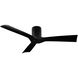 Aviator 54 inch Matte Black Flush Mount Ceiling Fan