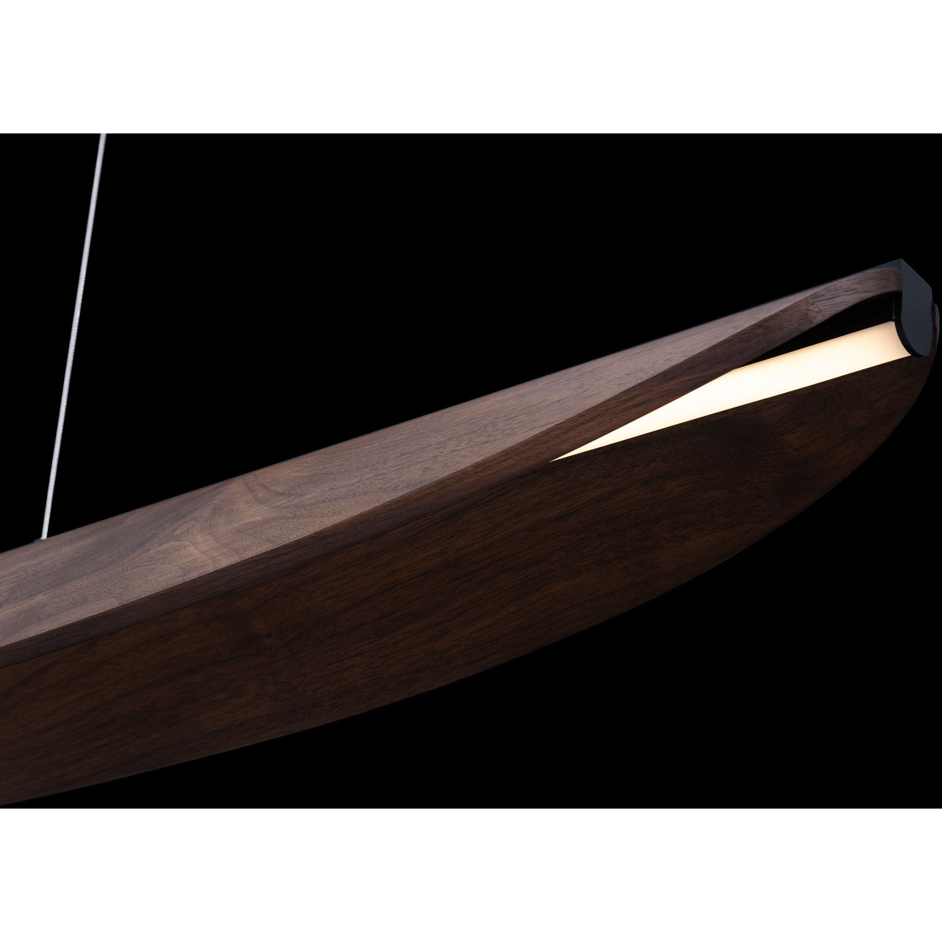 Kiefer LED 6 inch Black and Dark Walnut Indoor Hanging Lighting Ceiling Light