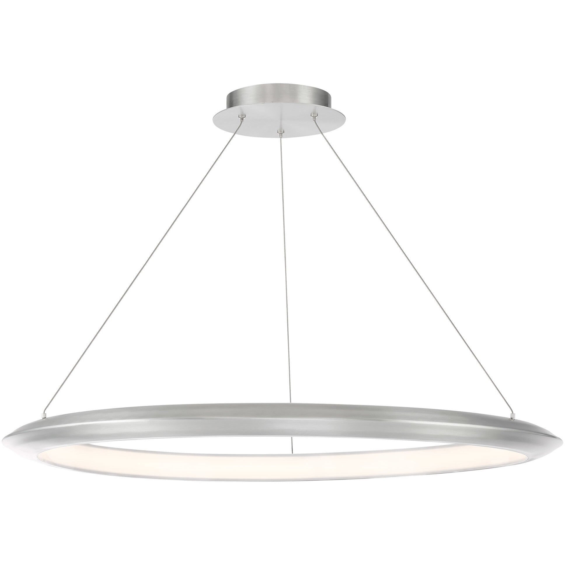 The Ring LED 36 inch Brushed Aluminum Chandelier Ceiling Light in 3500K, 36in.