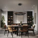 Delaney LED 36 inch Black and Dark Walnut Pendant Ceiling Light