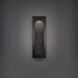 Cadey LED 19.25 inch Basalt Stone and Black Outdoor Wall Light
