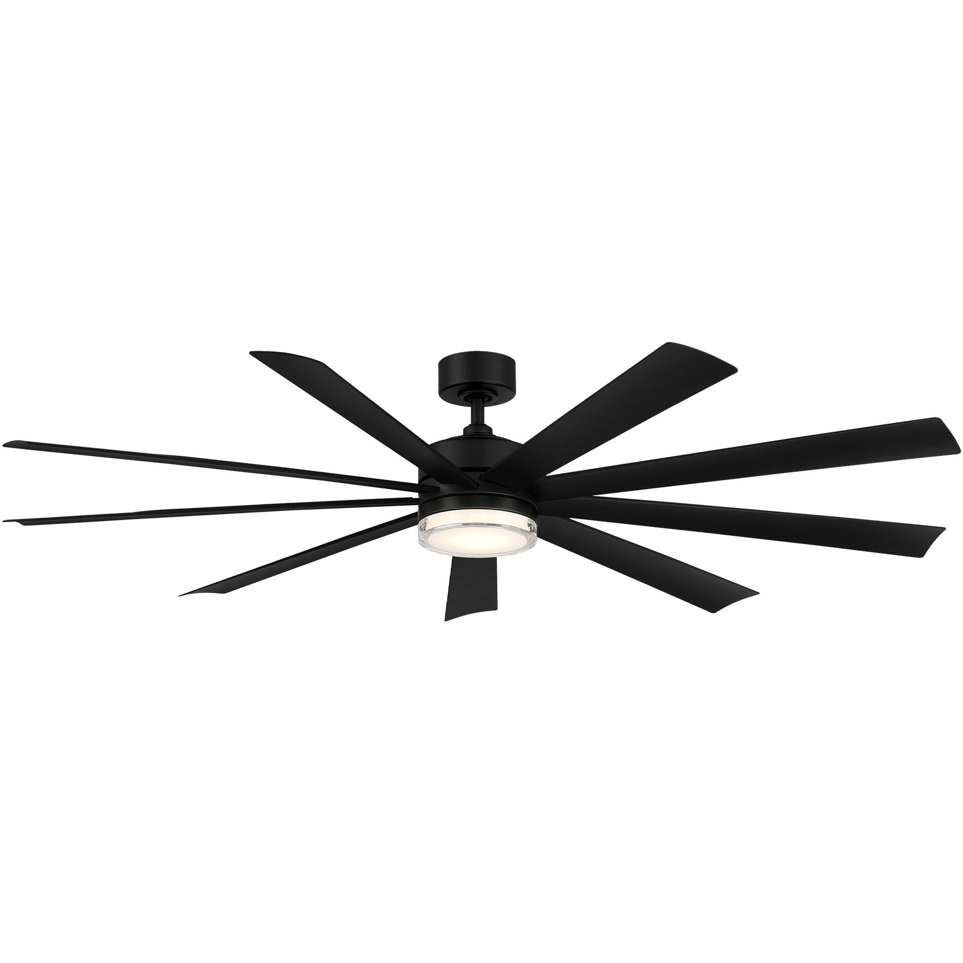 Wynd XL 72 inch Matte Black Downrod Ceiling Fan in 3000K