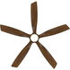 Zephyr 62 inch Matte Black and Distressed Koa with Distressed Koa Blades Downrod Ceiling Fan in Matte Black Distressed Koa