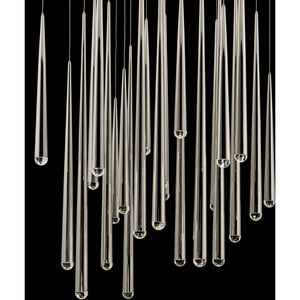 Cascade 25 Light 28 inch Polished Nickel Multi-Light Pendant Ceiling Light