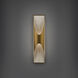 Kastlerock LED 4 inch Beige Travertine and Aged Brass ADA Wall Sconce Wall Light