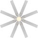 Renegade 52 inch Brushed Nickel Titanium with Titanium Blades Downrod Ceiling Fan in 3000K