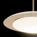 Saturno LED 19.75 inch Beige Travertine and Aged Brass Pendant Ceiling Light