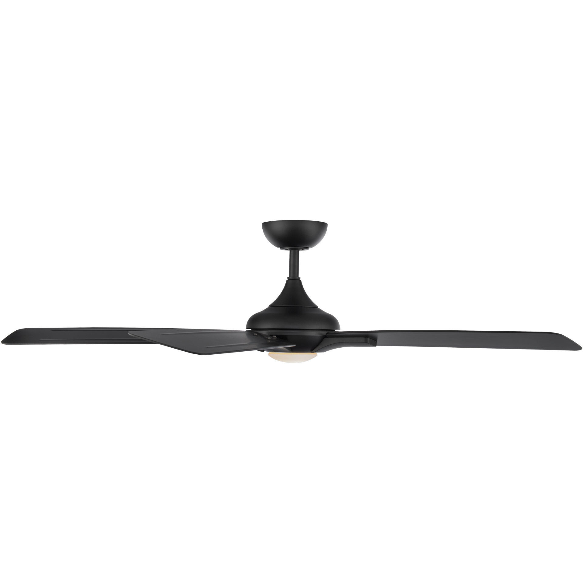 Mykonos 5 60 inch Matte Black Downrod Ceiling Fan in 3000K