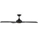 Mykonos 5 60 inch Matte Black Downrod Ceiling Fan in 3000K
