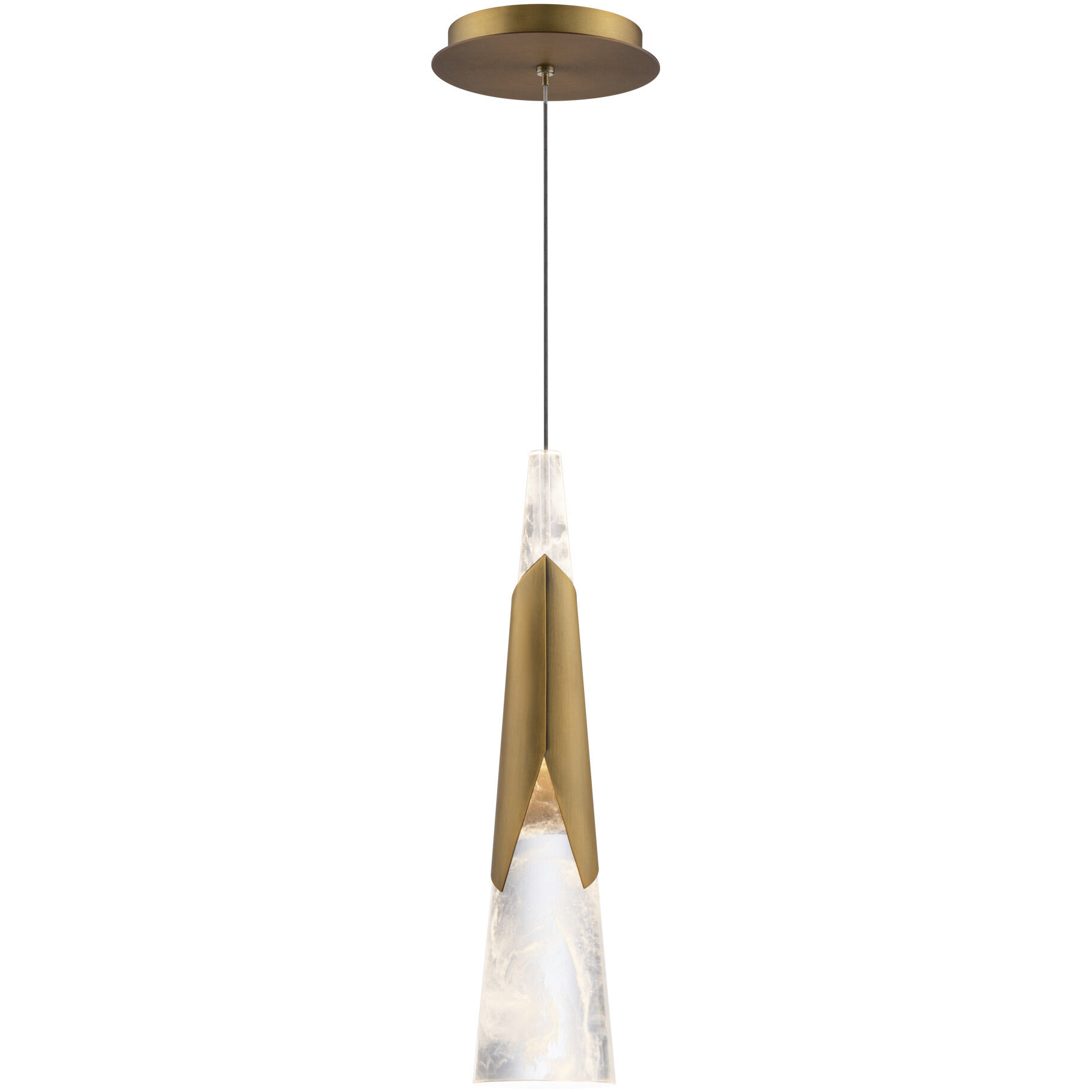 Kilt 1 Light 4 inch Aged Brass Mini Pendant Ceiling Light in 3500K