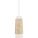 Chauncey LED 5.13 inch Beige Travertine and Aged Brass Mini-Pendant Ceiling Light in 4000K