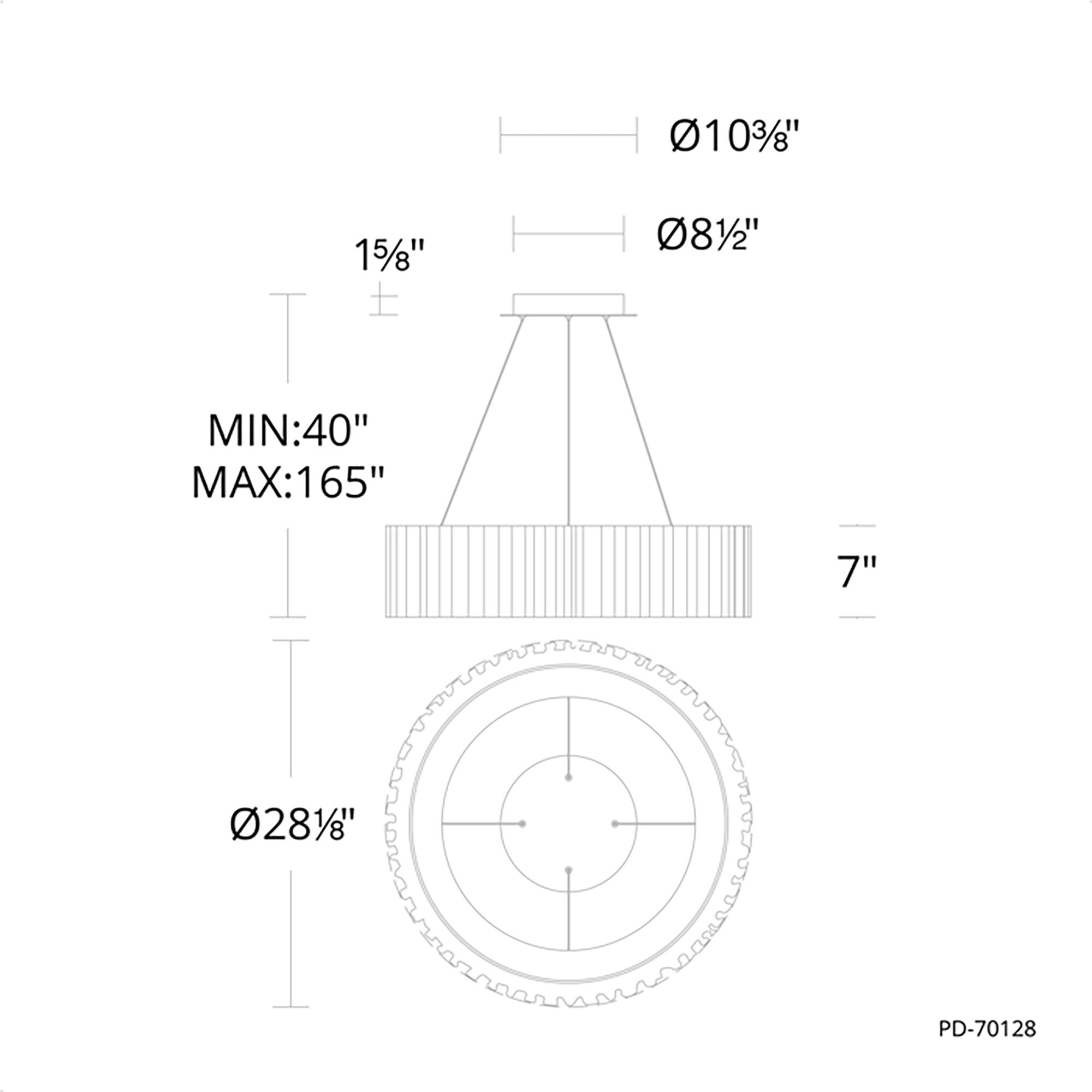Rhiannon LED 11 inch Aged Brass Chandelier Ceiling Light in 28in.
