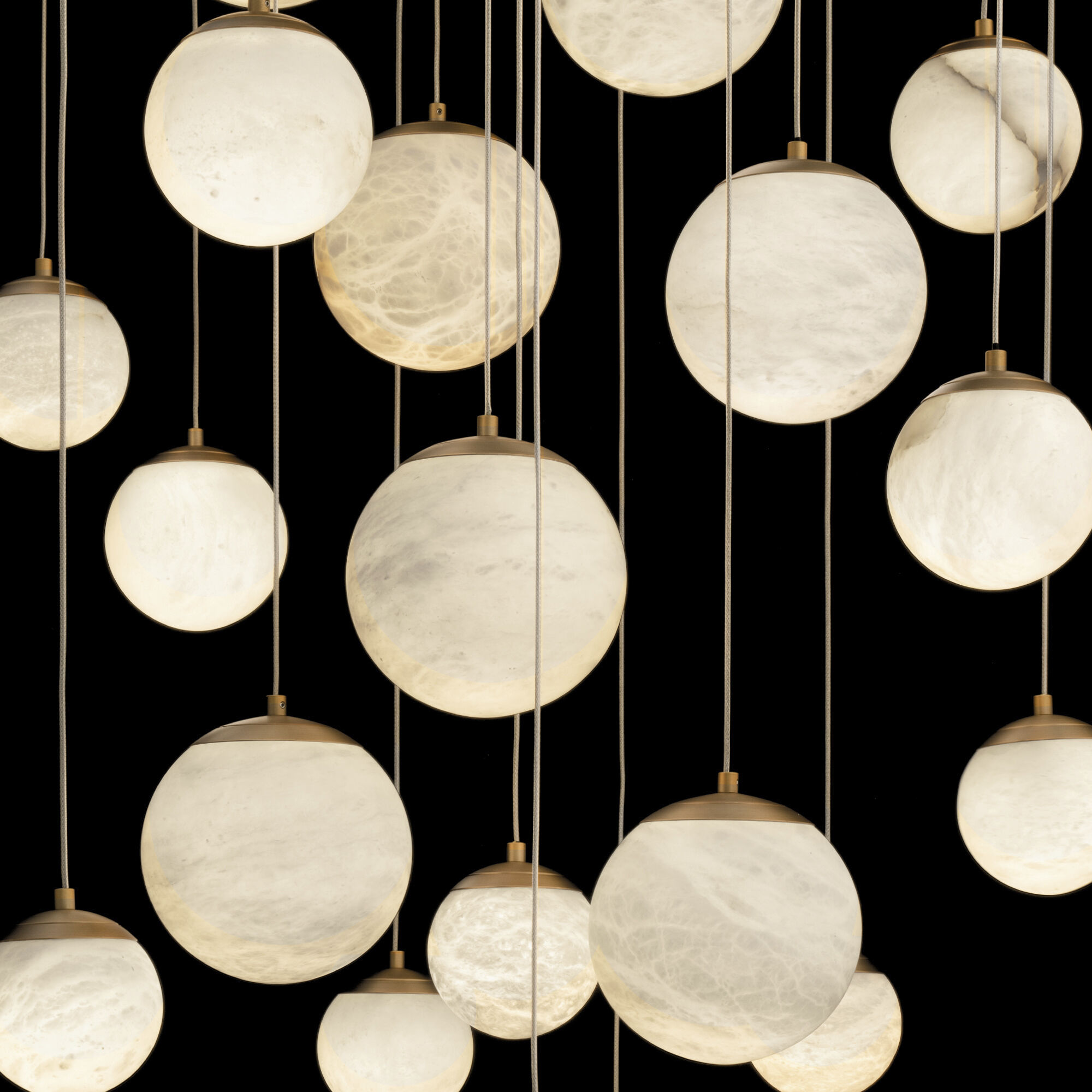 Pisces 21 Light 26 inch Aged Brass Pendant Ceiling Light