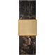 Mercer LED 3.13 inch Black and Aged Brass ADA Wall Sconce Wall Light