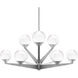 Double Bubble 9 Light 24 inch Satin Nickel Chandelier Ceiling Light